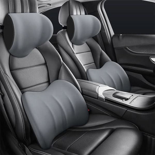 Ergonomisch Kussen Set voor Nek- en Rugondersteuning tijdens Kantoor, Auto en Gaming 0