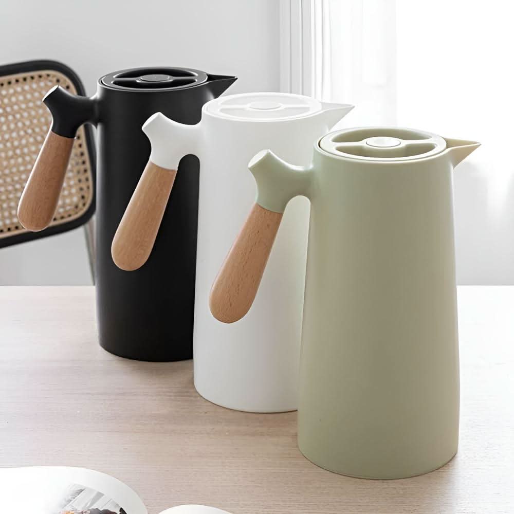 Glazen Karaf met Houten Handvat Dubbelwandig 6