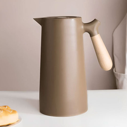 Glazen Karaf met Houten Handvat Dubbelwandig 9