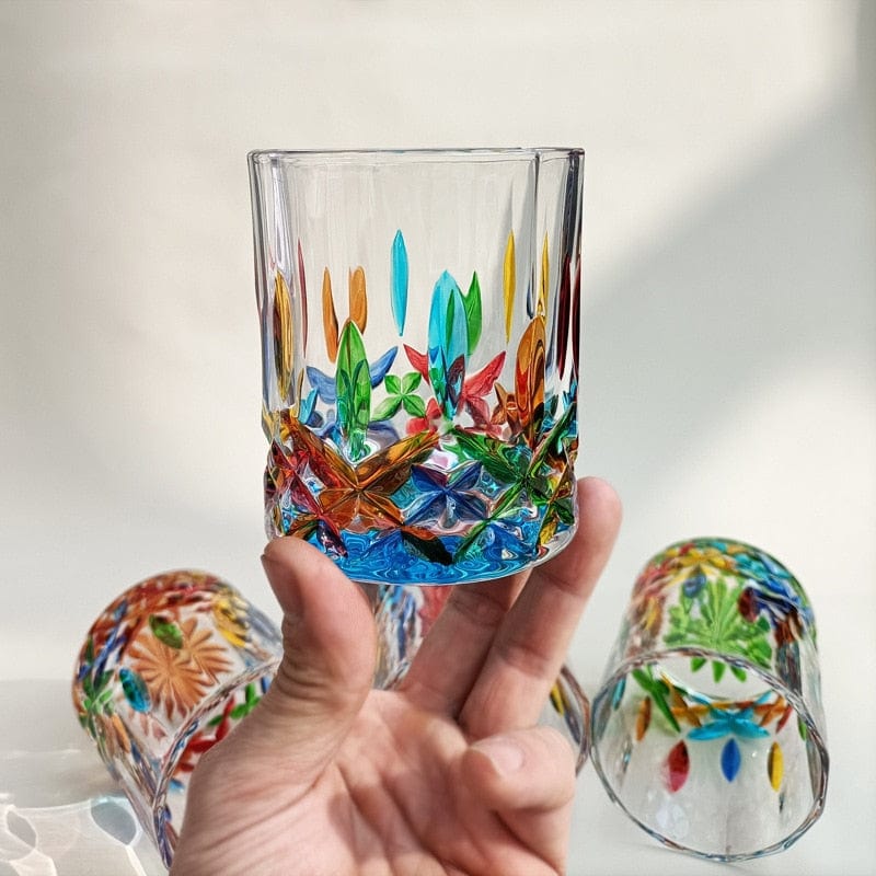 Glazen Muranoglas Drinkbeker Handgeschilderd 1