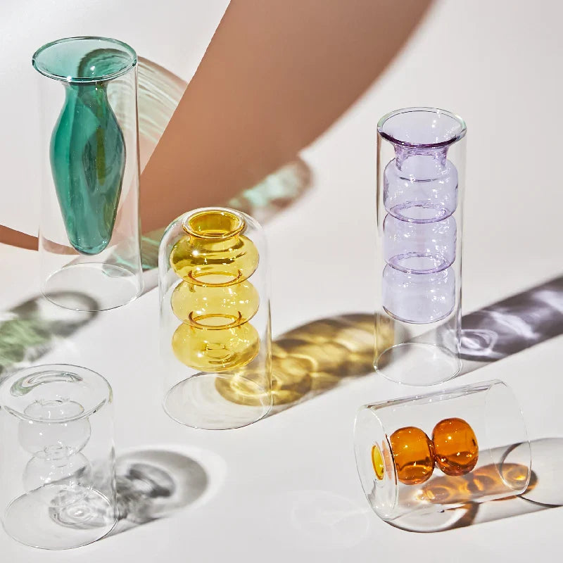 Glazen Vaas Artistiek Scandinavisch Design voor Interieurdecoratie 2