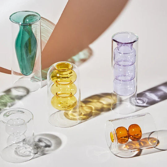 Glazen Vaas Artistiek Scandinavisch Design voor Interieurdecoratie 2