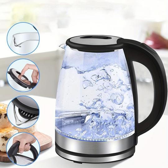 Glazen Waterkoker 2L met LED-verlichting 0