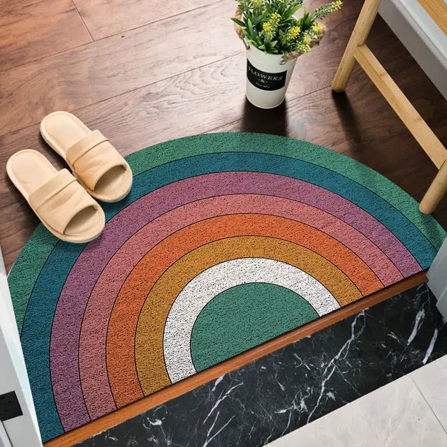 Halfronde Deurmat met Regenboog en Watermeloenprint 6