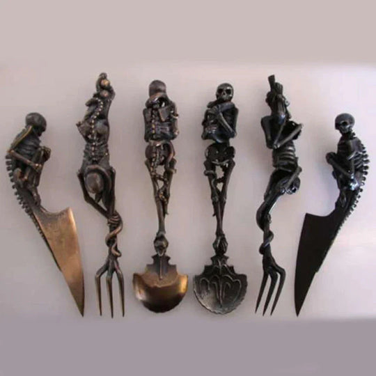 Halloween Bestekset Skelet voor Feestdagen 4
