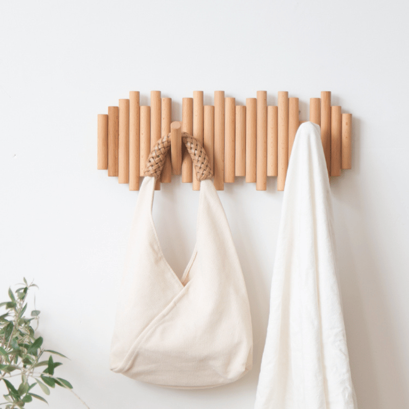 Handgemaakt Houten Kledingrek Scandinavisch Ontwerp 1