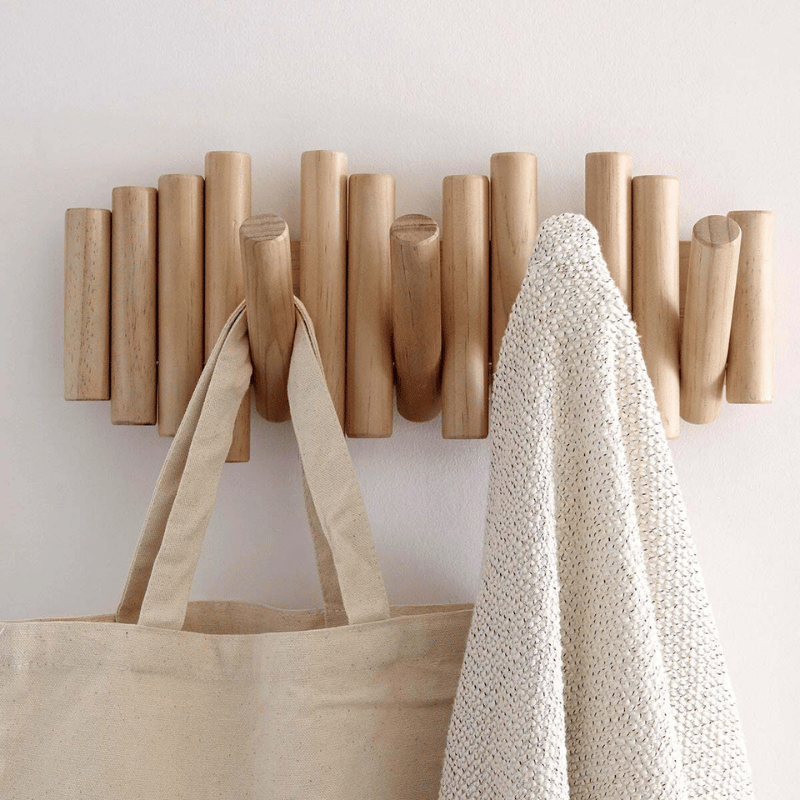 Handgemaakt Houten Kledingrek Scandinavisch Ontwerp 2