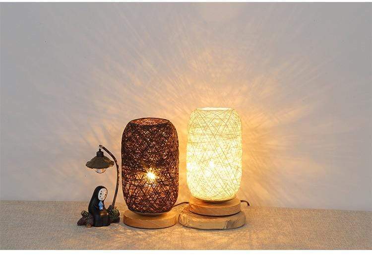 Handgeweven Rotan Nachtlampje Modern 7
