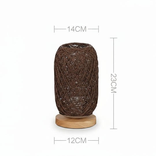 Handgeweven Rotan Nachtlampje Modern 8