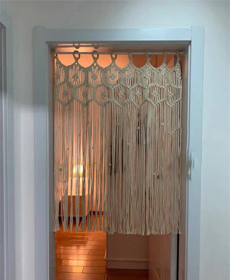 Hangende Macramé Draperie voor Thuisdecoratie Minimalistisch Design 8