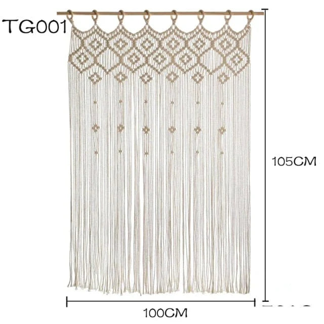 Hangende Macramé Draperie voor Thuisdecoratie Minimalistisch Design 9