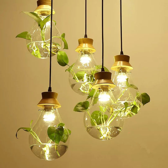 Hangerlamp voor Planten met Glazen Bol 0