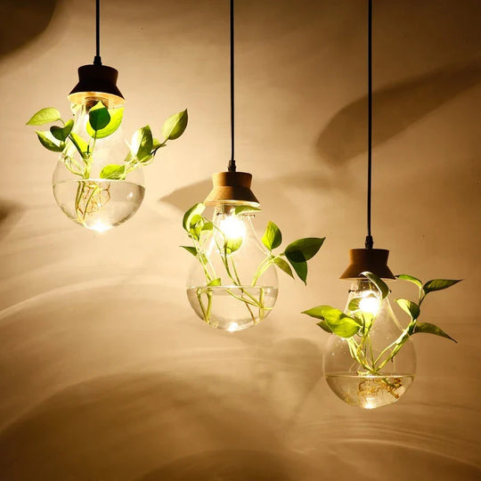 Hangerlamp voor Planten met Glazen Bol 3