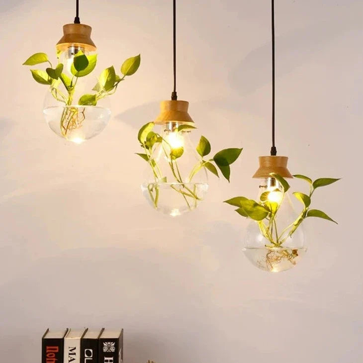 Hangerlamp voor Planten met Glazen Bol 4