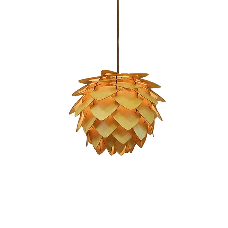Hanglamp Eettafel Houten Dennenappel Ontwerp voor Woonkamer en Slaapkamer 0