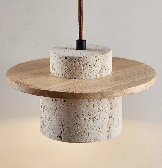 Hanglamp Eettafel Retro Design met Natuurlijke Travertijnsteen voor Woonkamer en Slaapkamer 4