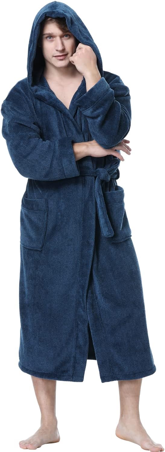 Heren Badjas met Capuchon Comfortabel en Diepe Zakken 14