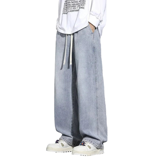 Heren Baggy Jeans Verstelbaar met Moderne Snit 0