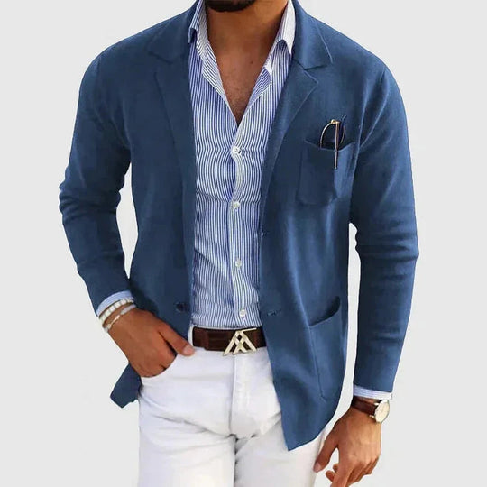 Heren Blazer met Reverskraag in Klassieke Stijl voor Formele en Casual Gelegenheden 2