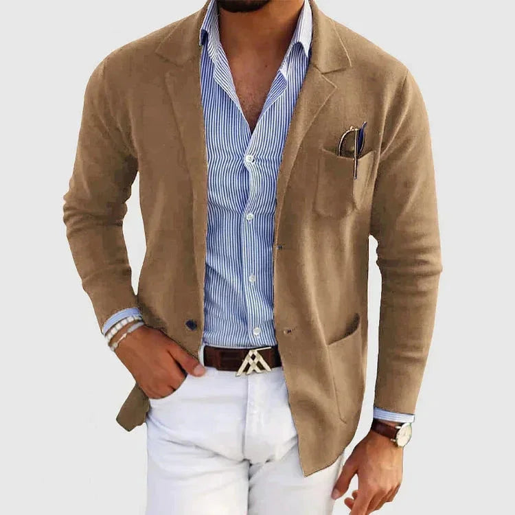 Heren Blazer met Reverskraag in Klassieke Stijl voor Formele en Casual Gelegenheden 3