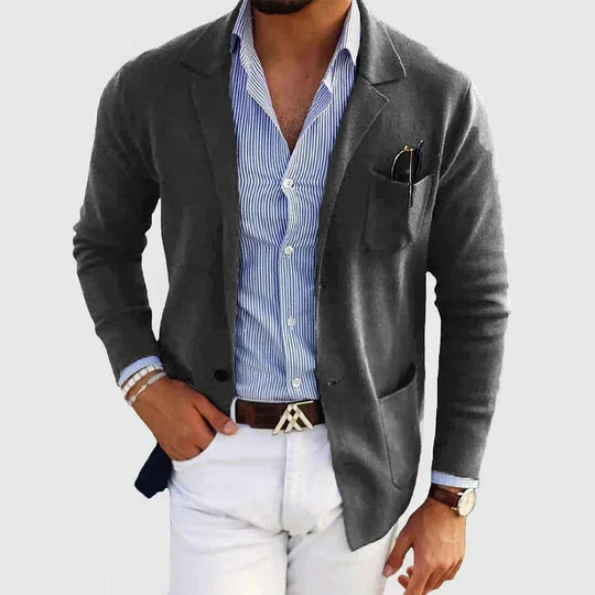 Heren Blazer met Reverskraag in Klassieke Stijl voor Formele en Casual Gelegenheden 5
