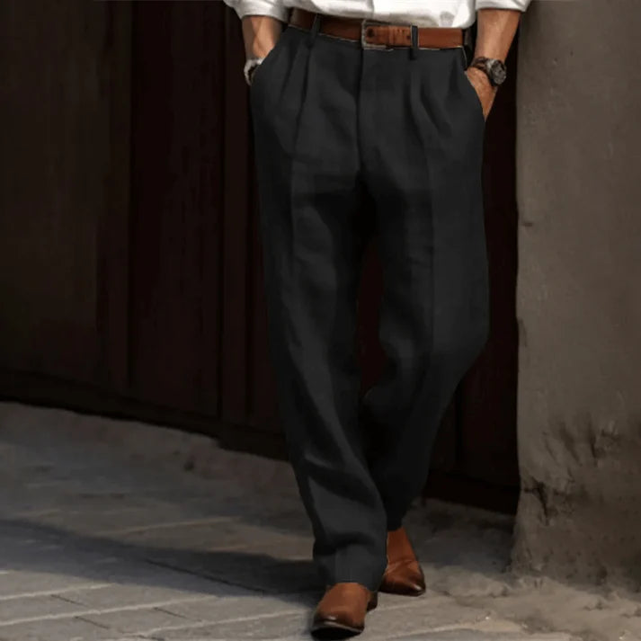 Heren Broek Retro Nadelstrepen Ademend Materiaal 2