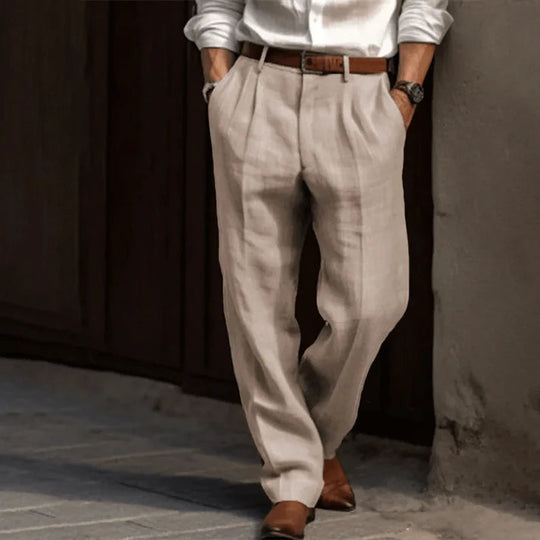 Heren Broek Retro Nadelstrepen Ademend Materiaal 3