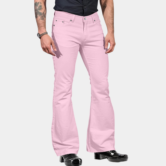 Heren Broeken Stretch Retro Flared Stijl 3