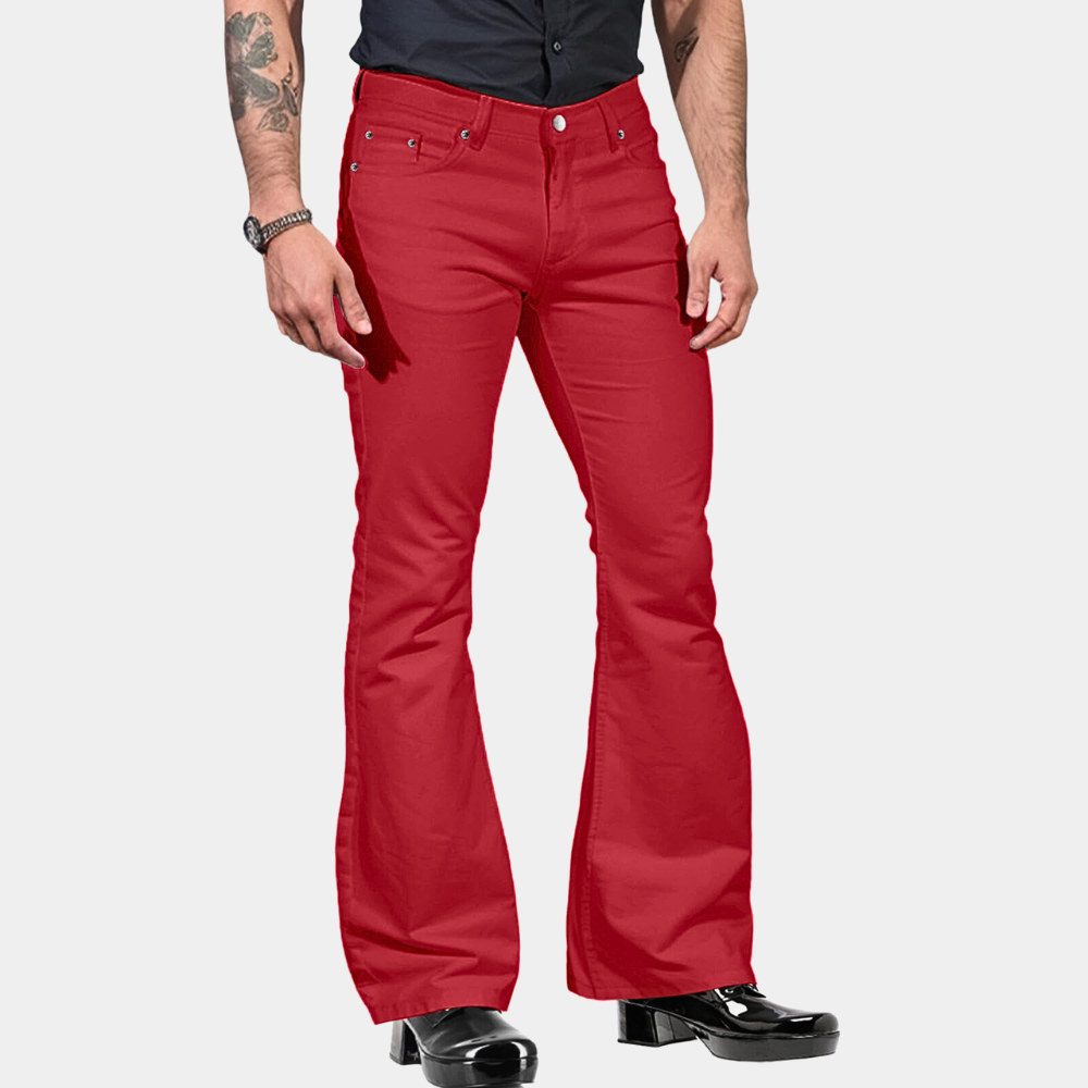 Heren Broeken Stretch Retro Flared Stijl 4