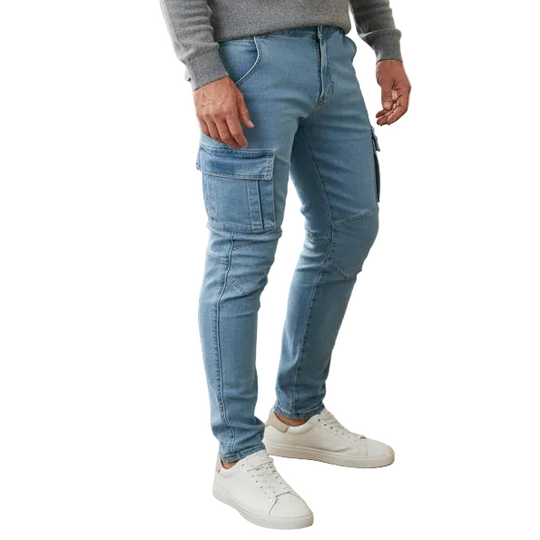 Heren Cargo Broek Aansluitende Pasvorm Met Praktische Zakken