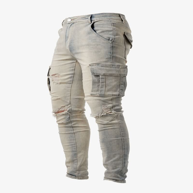 Heren Cargo Broek Aansluitende Pasvorm Met Praktische Zakken 4
