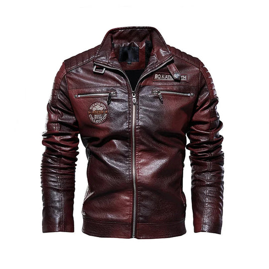 Heren Casual Leren Winterjas 2