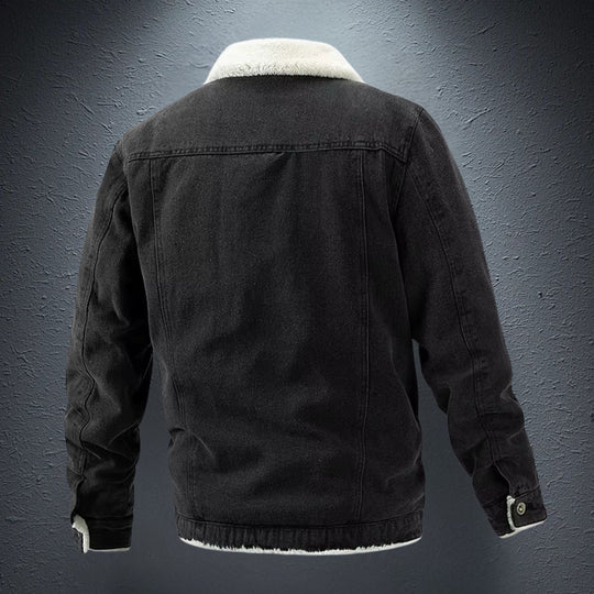 Heren Denim Jas met Fleece Voering voor Buitenactiviteiten 3