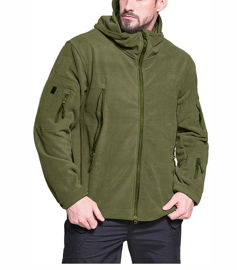 Heren Fleece Jacket met Capuchon en Volledige Rits 1