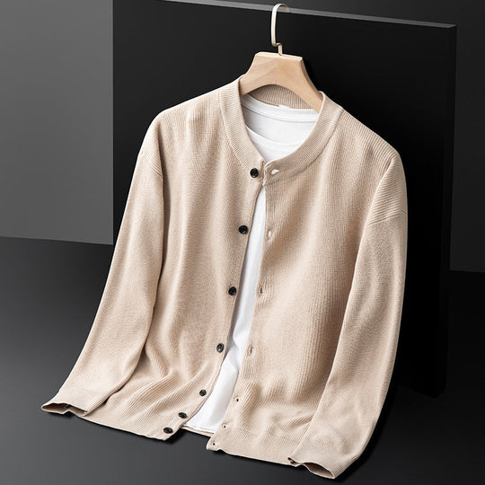 Heren Gebreid Vest Slim Fit Met Knoopsluiting 0
