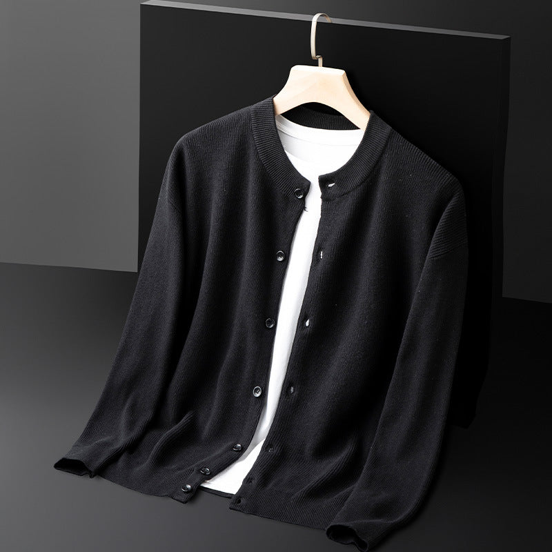 Heren Gebreid Vest Slim Fit Met Knoopsluiting 2