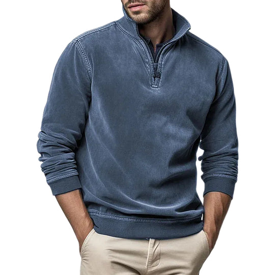 Heren Hoodie Vintage Stijl met Relaxed Pasvorm 0