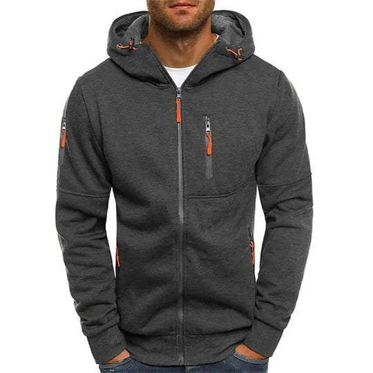 Heren Hoodie met Dubbel-Lagige Kap en Kangaroo Pocket 2
