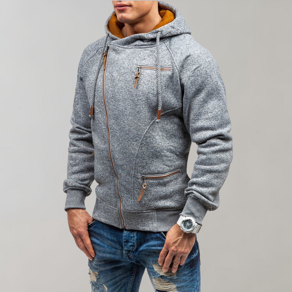Heren Hoodie met Ritssluiting en Capuchon 4