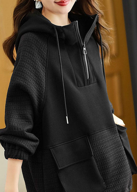 Heren Hoodie met Trekkoord en Patchwork Design 3
