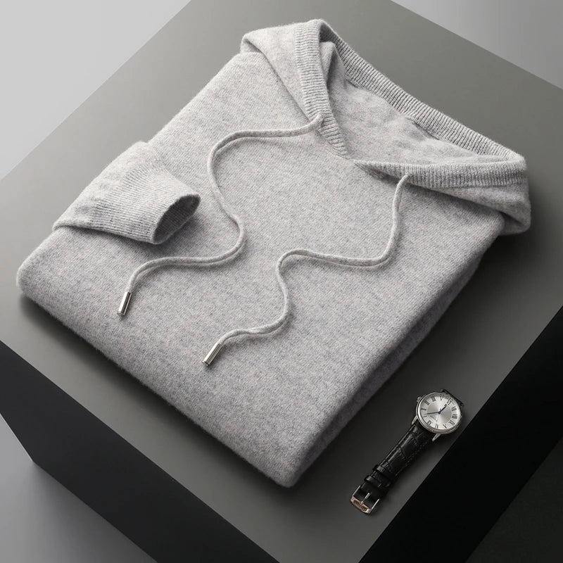 Heren Hoodie van Merinowol voor Comfort en Stijl 12