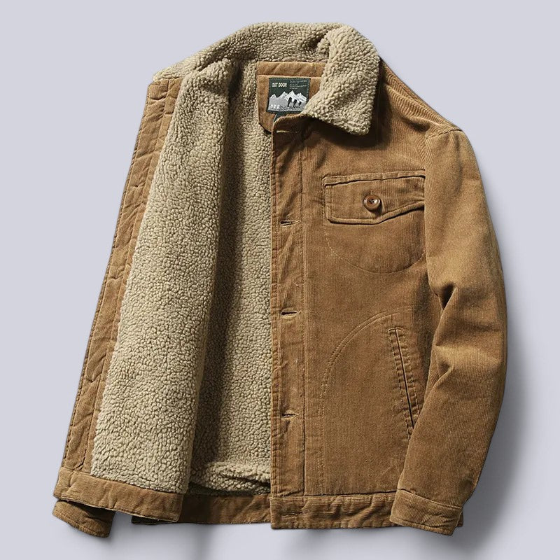 Heren Jas Corduroy Met Padded Binnenvoering Casual Katoen 1