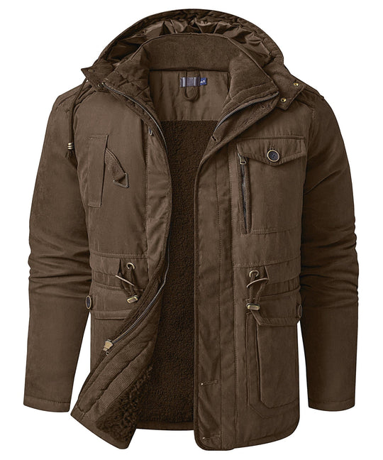 Heren Jas Winter Robuuste Buitenlaag Fleece Binnenvoering 9
