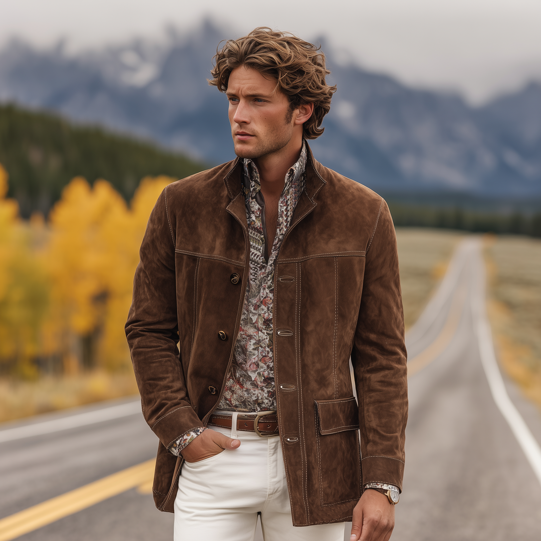 Heren Jas met Revers en Stoer Design 2