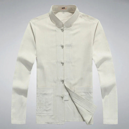 Heren Kleding Set Japanse Stijl met Lange Mouwen en Broek 0