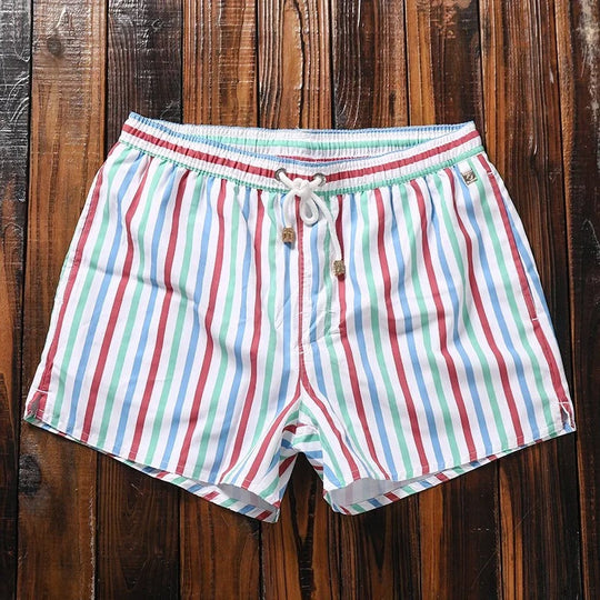 Heren Korte Broek Gestreept Casual Stijl met Elastische Tailleband 9