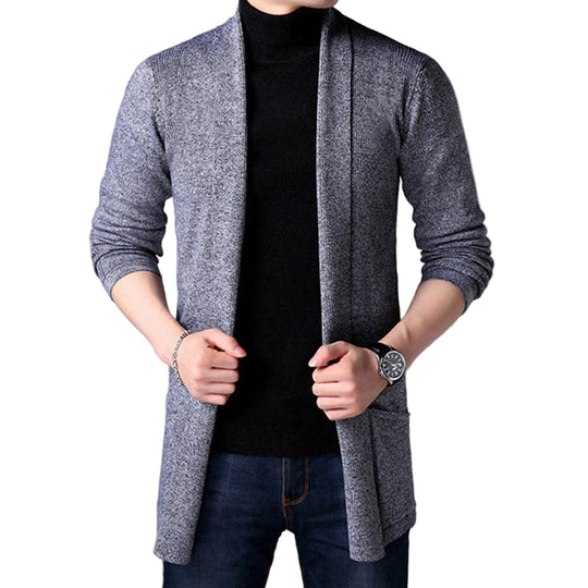 Heren Lang Vest Open Voorkant Casual Stijl 0