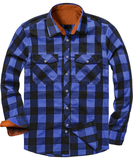 Heren Overhemd Klassiek Ruitpatroon Polyester en Rayon 4