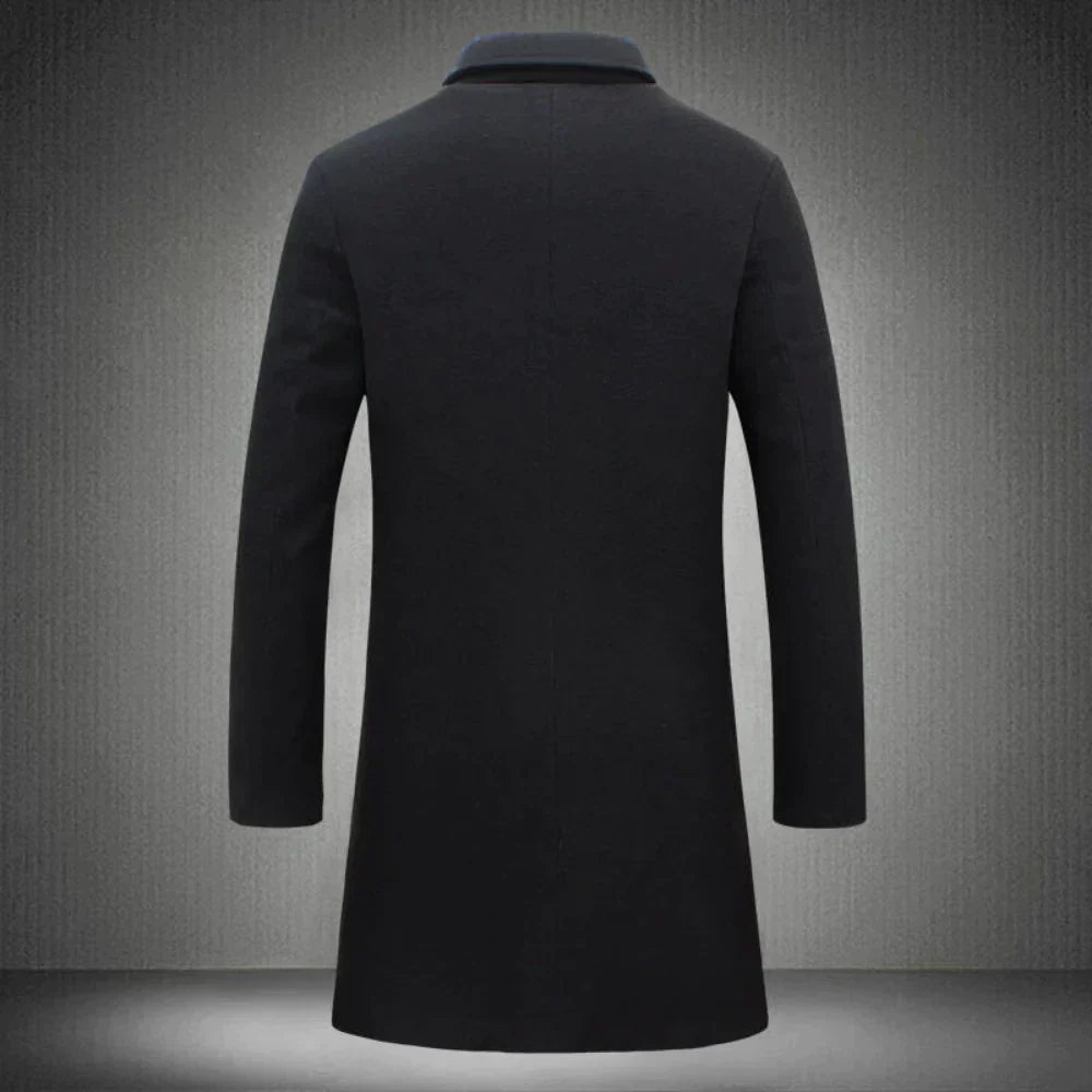 Heren Overjas van Wol met Elegante Stijl 2