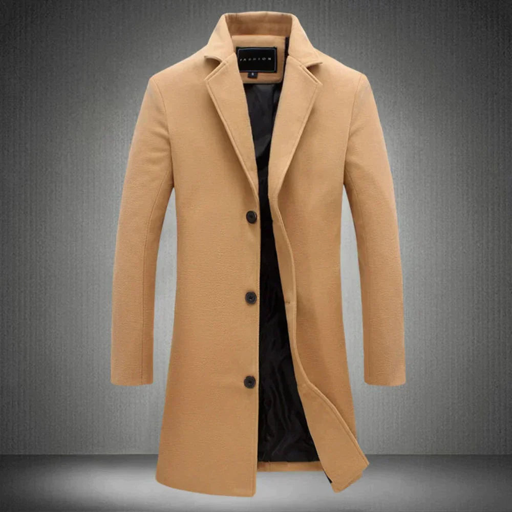 Heren Overjas van Wol met Elegante Stijl 4